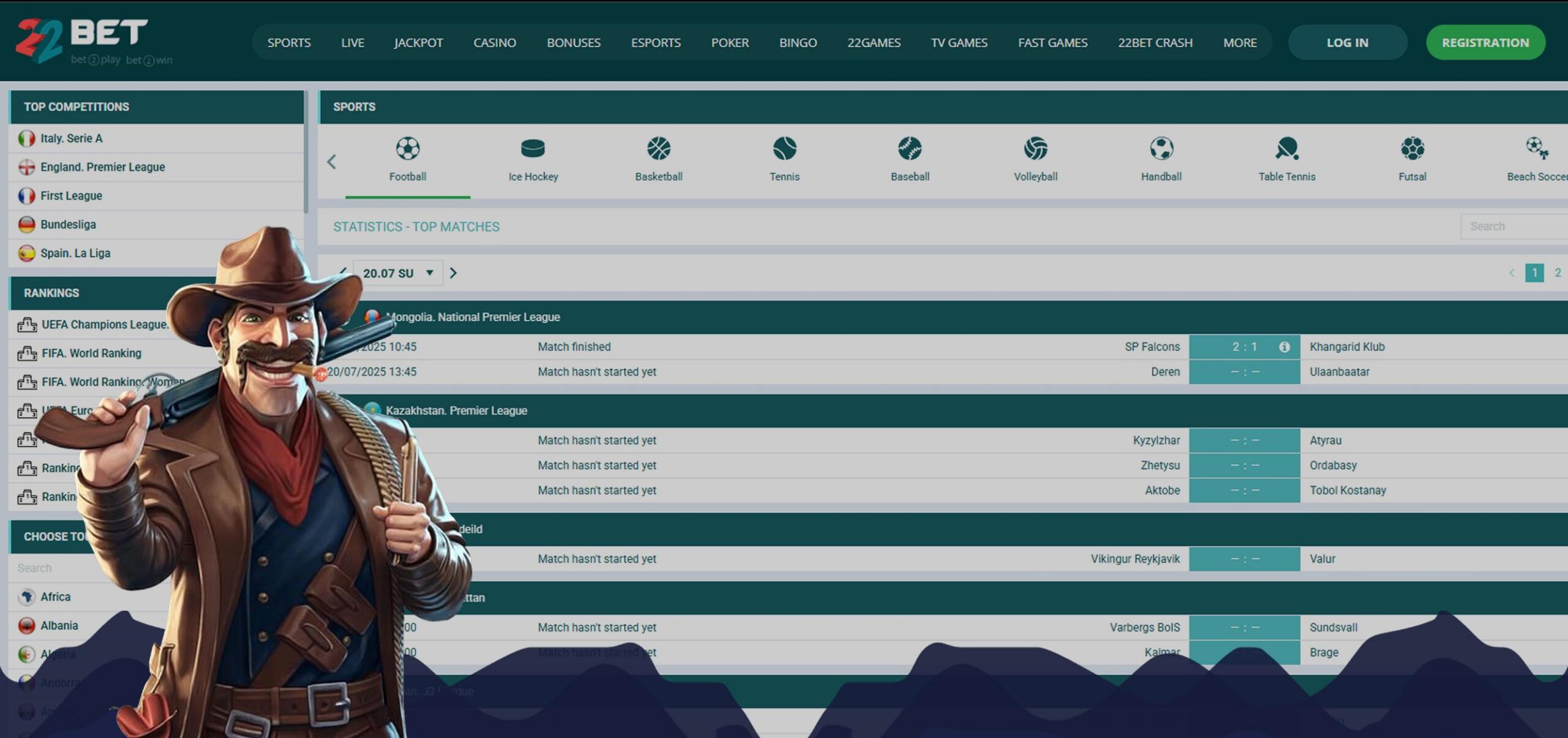 22Bet Live Bets