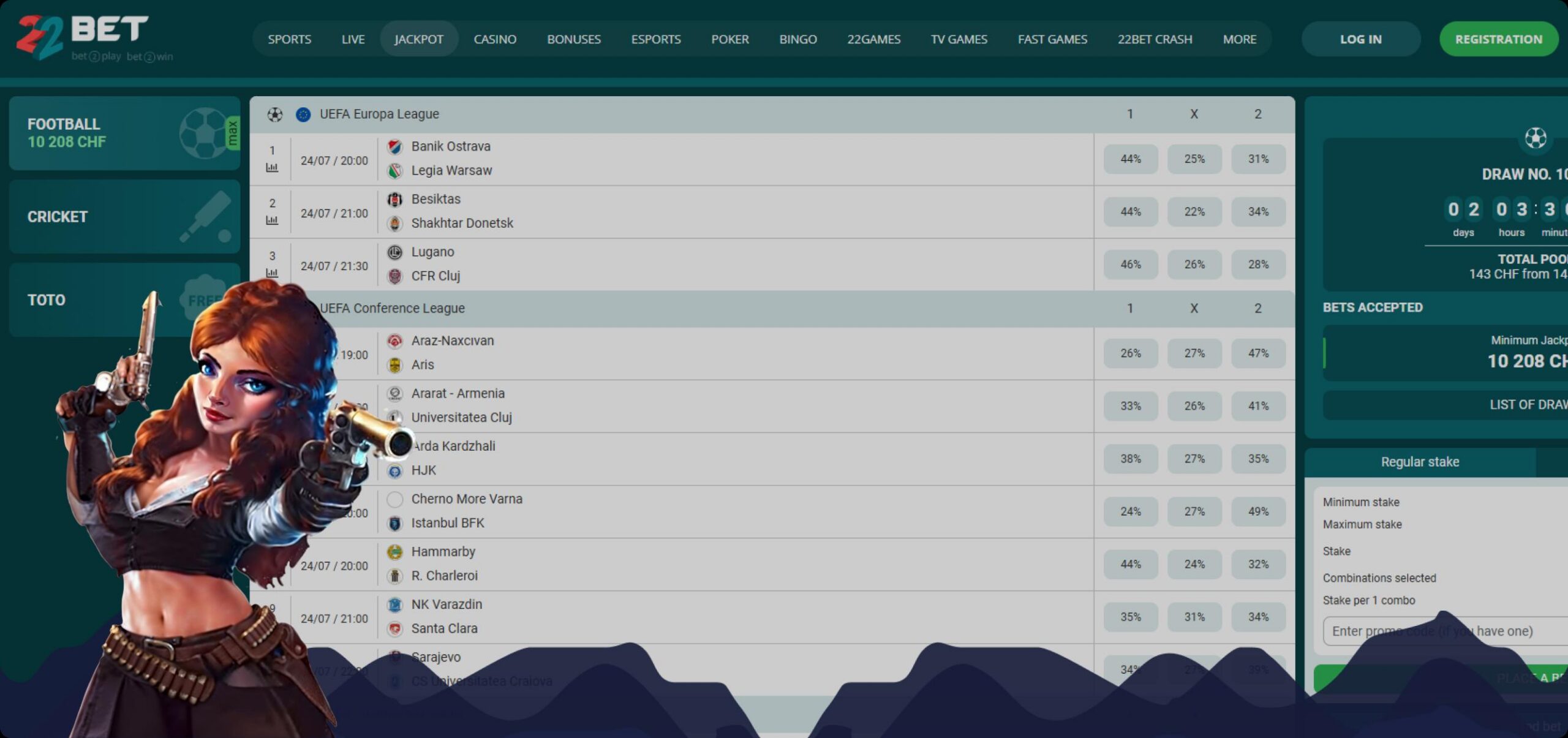 22Bet Sports Odds